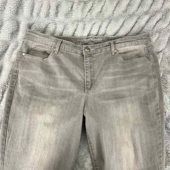 Gloria Vanderbilt Women's Jeans Size 14 Crop Gray  All Around Slimming Effect - Picture 3 of 8